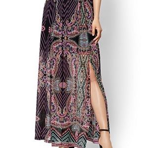 Multi-colored maxi skirt